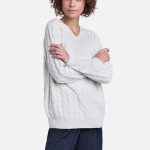 Sweater cashmere Cable White image 1